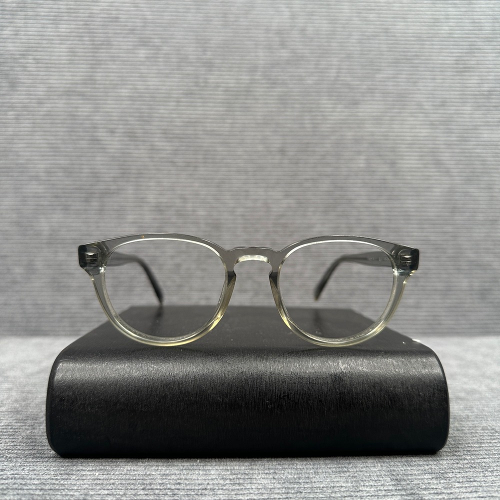 Warby Parker Percey M 371 Crystal Clear Grey Round Y2K Eyeglasses 48-20-140 Vtg